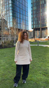 Modest Sports Top Beige