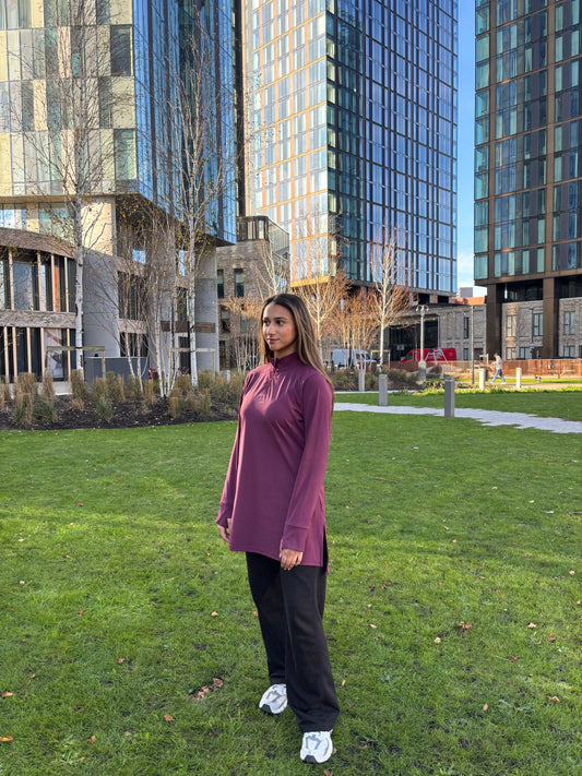 Modest Sports Top Burgundy (PRE-ORDER)